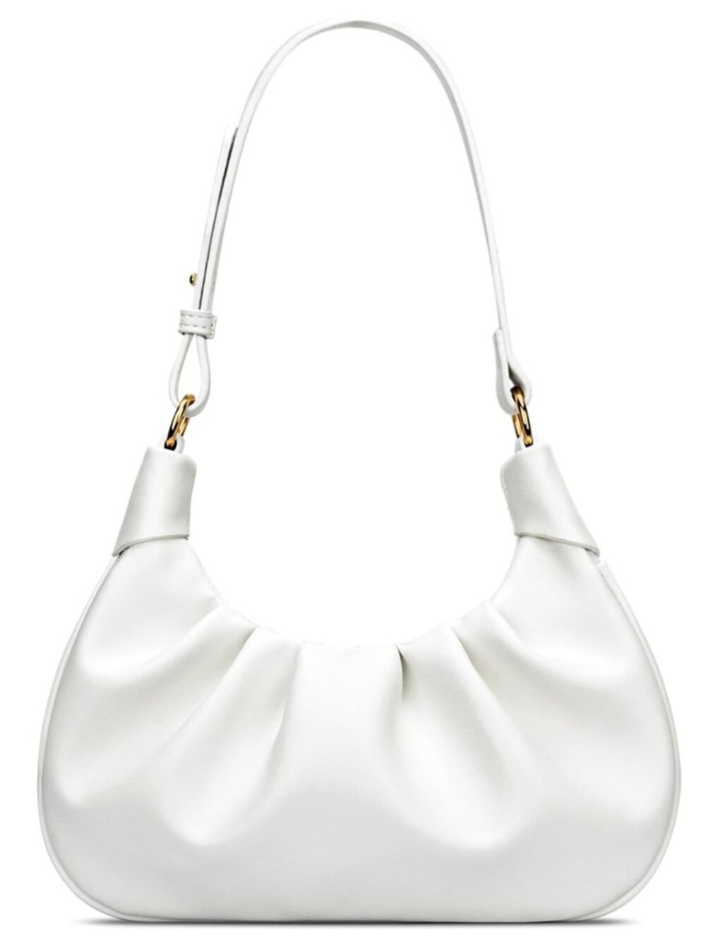 Shoulder Bag Crescent Handbag Ruched Purse Underarm Bag Mini Hobo for Women